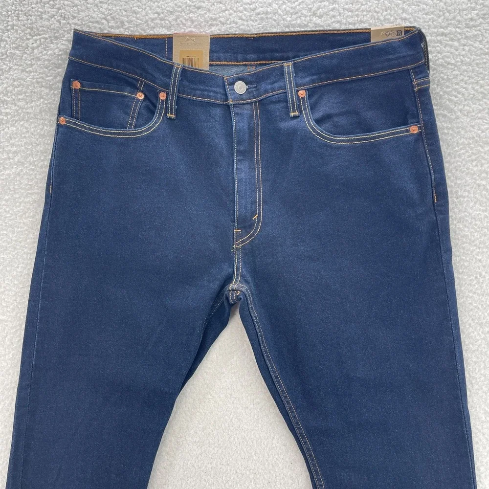 Levis Jeans Mens 36x30 Blue 512 Slim Taper Dark Wash Stretch Denim Preppy Grunge